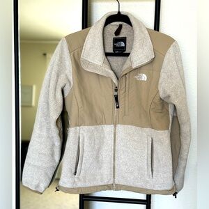 Women’s Tan fleece The North Face zip up jacket